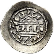 Denier - Conrad II as emperor; Venice mint, Carolingian Empire, 1026-1039 reverse image