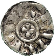Denier in the name of Henry V Verona mint, Carolingian Empire, 1105-1183 reverse image