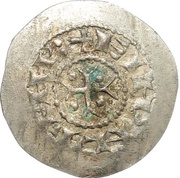 Denier in the name of Henry V as emperor; Venice mint; St. Marc bust obverse image