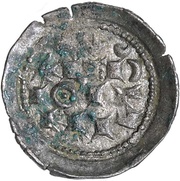 Denier - Frederick I as emperor; Milan mint, Carolingian Empire, 1155-1190 reverse image