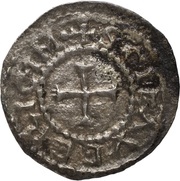 Obol - Charles II Saint Gaugericus monastery of Cambrai, Carolingian Empire, 869-875 reverse image