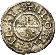 Denier - Lothair II Verdun mint obverse image