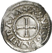 Denier - Charles II the Bald Aachen mint, Carolingian Empire, 869-875 reverse image