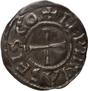Denier - Charles II Estinnes mint, Carolingian Empire, 869-875 reverse image