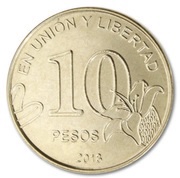 10 Pesos reverse image