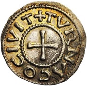 Denier - Charles II the Bald Tournai mint, Carolingian Empire, 875-877 reverse image