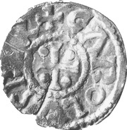 Denier - Charles III Trier mint; temple obverse image