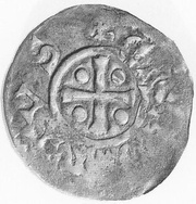 Denier - Gislebert Bruges ; temple obverse image