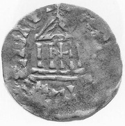 Denier - Gislebert Bruges ; temple, Carolingian Empire, 928-939 reverse image