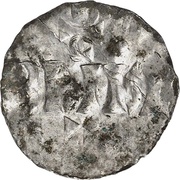 Denier In the name of Otto III; Brussels mint, Carolingian Empire, 1000-1050 reverse image