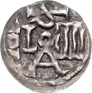 Denier In the name of Otto III; Cologne mint, Carolingian Empire, 1000-1100 reverse image