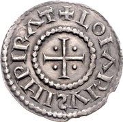 Denier - Lothair I Palace mint; temple obverse image