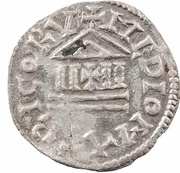 Denier - Lothair I Metz mint; temple, Carolingian Empire, 840-850 reverse image