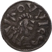 Obol - Louis I Toulouse mint; City gate obverse image