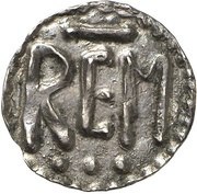 Denier in the name of Lambert Reims mint, Carolingian Empire, 751-768 reverse image