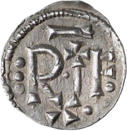 Denier - Pepin the Short Dorestad mint; RxF, Carolingian Empire, 751-768 reverse image