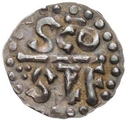 Denier - Pepin the Short Saint Stephen abbey of Dijon, Carolingian Empire, 751-768 reverse image