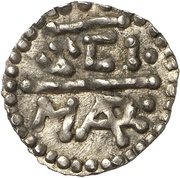Denier - Pepin the Short Saint Martin abbey of Tours; RxF, Carolingian Empire, 751-768 reverse image