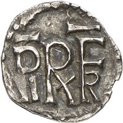 Denier - Pepin the Short Saint Mar[...] monastery obverse image