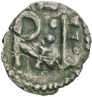 Denier - Pepin the Short Saint Stephen abbey of Bourges obverse image