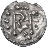 Denier - Pepin the Short Chartres mint; RxF/CARN obverse image