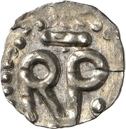 Denier - Pepin the Short Saint Peter abbey of Corbie obverse image