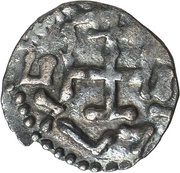 Denier - Pepin the Short Holy Cross Abbey; RP, Carolingian Empire, 751-768 reverse image