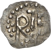 Denier - Pepin the Short Holy Cross Abbey; Rx F obverse image