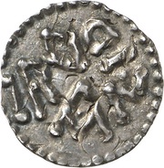 Denier - Charlemagne Roses mint; K Rx F, Carolingian Empire, 768-771 reverse image