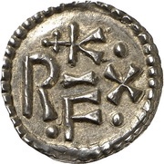 Denier - Charlemagne Mainz mint; K Rx F obverse image