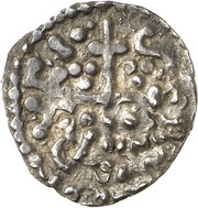 Denier - Charlemagne Holy Cross Abbey, Carolingian Empire, 768-771 reverse image