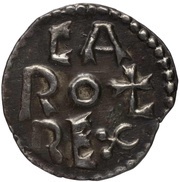 Denier - Charlemagne Saint Fermin church of Amiens; CAROL REX obverse image
