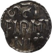 Denier - Charlemagne Saint Fermin church of Amiens; CAROL REX, Carolingian Empire, 768-771 reverse image