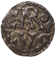 Denier - Charlemagne Rouen mint obverse image