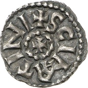 Denier - Charlemagne Saint Martin abbey of Tours, Carolingian Empire, 768-793 reverse image