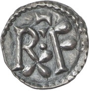 Denier - Charlemagne Aachen mint, Carolingian Empire, 768-793 reverse image