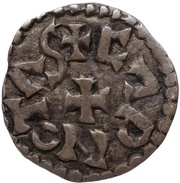 Denier - Charlemagne Chartres mint; CΛRNOTΛS, Carolingian Empire, 771-793 reverse image