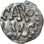 Denier - Charlemagne Lyon mint; LVG obverse image