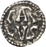 Denier - Charlemagne Chalon mint; IAIVCI obverse image