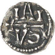 Denier - Charlemagne Chalon mint; IAIVCI, Carolingian Empire, 771-793 reverse image