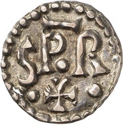 Denier - Charlemagne St. Peter church of Trier; SPR, Carolingian Empire, 771-793 reverse image