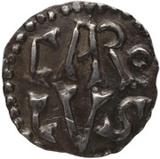 Denier - Charlemagne Saint Fermin church of Amiens; CAROLVS obverse image
