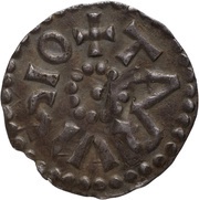 Denier - Charlemagne Treviso mint; monogram, Carolingian Empire, 773-793 reverse image