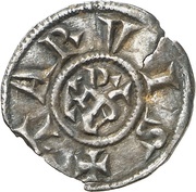 Denier - Charlemagne Treviso mint; CΛRLVS REX FR, Carolingian Empire, 793-812 reverse image