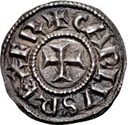 Denier - Charlemagne Pavia mint obverse image
