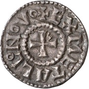 Denier - Charlemagne new coinage of Melle, Carolingian Empire, 793-812 reverse image