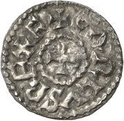Denier - Charlemagne Chateaudun mint; monogram obverse image