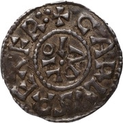 Denier - Charlemagne Saint Mary church of Laon; monogram obverse image