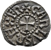 Denier - Charlemagne Chelles monastery obverse image