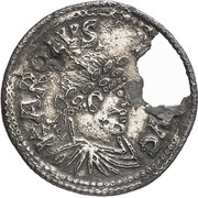 Denier - Charlemagne Trier mint; City gate obverse image